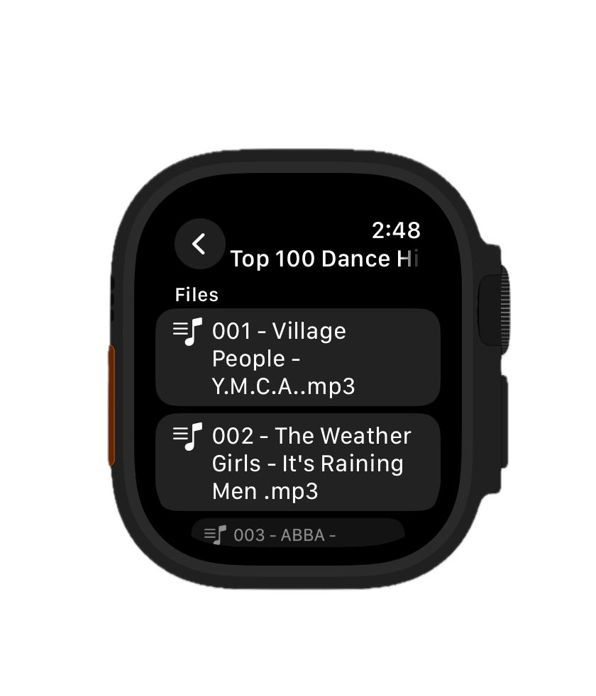 MP3 file list